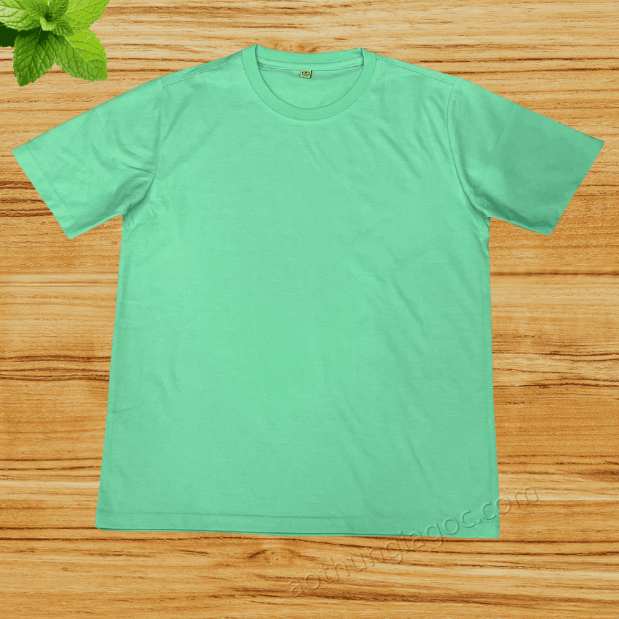 Áo Thun Cotton 2 Chiều 65/35 Màu Xanh Ngọc